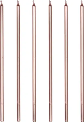 Produktbild von 16 Lange Kerzen Roségold 18 cm - Einheitsgröße