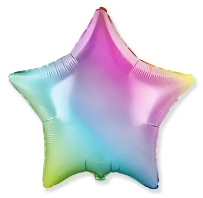 Obrázek produktu pro Fóliový balónek hvězda Duha - Rainbow - 45 cm