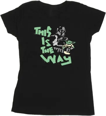 Produktbild von Star Wars - "The Mandalorian This Is The Way" T-Shirt für Damen BI50614 (M) (Schwarz)