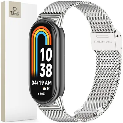 Obrázek produktu pro Tech-Protect Milaneseband Xiaomi Smart Band 8/8 Nfc Stříbrný
