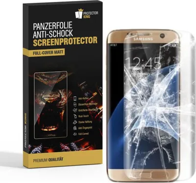 Produktbild von 4x Panzerfolie für Samsung Galaxy S7 Edge FULL COVER Displayschutzfolie MATT