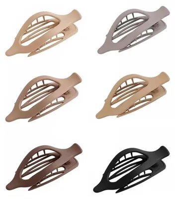Image de Pinces à cheveux en forme d'arc - Lot de 6 pièces - Adaptées aux cheveux fins et épais - Accessoires élégants pour les cheveux - Dimensions : 12 x 5 cm - Épingles à cheveux