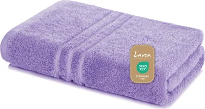 Zdjęcie produktu dla Ręcznik do sauny Lavea® 80 x 200 cm – wysokiej jakości, chłonny ręcznik do sauny wykonany w 100% z bawełny, seria ręczników frotte Elena – można prać i jest wytrzymały – lawenda
