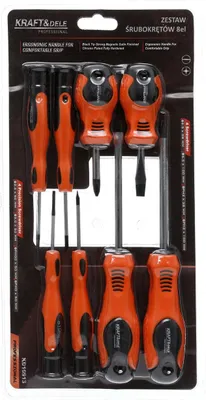 Zdjęcie produktu dla Kraft&Dele KD10913 zestaw wkrętaków 8 szt
