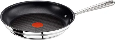 A close-up studio shot of a Tefal Jamie Oliver frying pan against a white background.