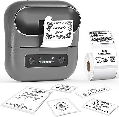 Produktbild von PHOMEMO M220 Bluetooth-Etikett-Drucker, Thermaldruckermaschine, selbstklebende Kennzeichnung, Geräte-Barcode, Einzelhandel, Büro, kompatible Telefone