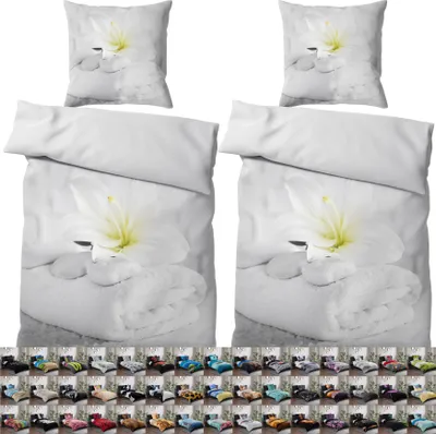 Produktbild von SANILO® Bettwäsche 135x200 cm, 100% feinste Baumwolle, 4-teilig, Bettbezug, Kissenbezug 80x80cm - Good Feeling