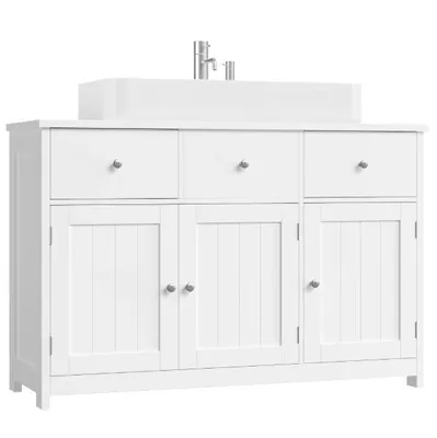 Produktbild von Badezimmerschrank, schickes Design, viel Stauraum, weiß