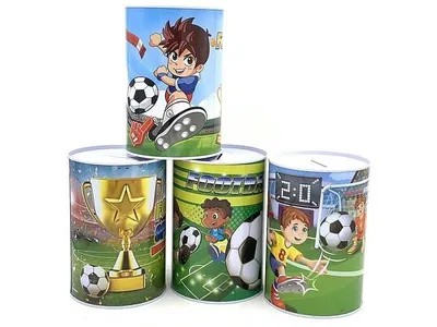 Produktbild von Metallspardose Fußball-Mix
