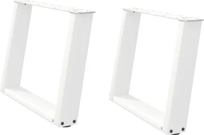 Obrázek produktu pro vidaXL Nohy konferenčního stolku ve tvaru U 2 ks. Bílá 70x(42-43) cm Ocel