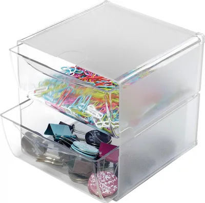 Produktbild von Magnetoplan 350101 Organisationsbox Cube, 2 Fächer glasklar