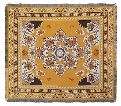 Obrázok produktu pre Bohémska tkaná prikrývka s franjami, 160 x 130 cm