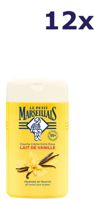 Produktbild von 12x Le Petit Marseillais Crème de douche - 250ml - Lait de vanille