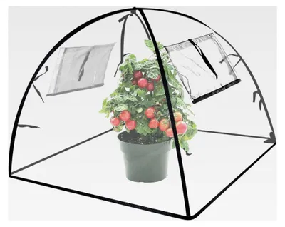 Produktbild von Pop-Up Mini-Gewächshaus, transparentes PVC Überwinterungszelt für Pflanzen, Pflanzenabdeckung, kleines Gewächshaus für Garten, Blumen, Setzlinge, Balkon, Gemüse