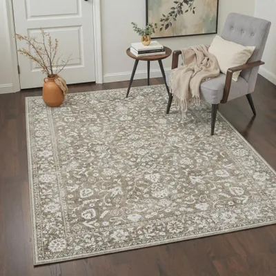 Zdjęcie produktu dla Elzusha - Duży, antypoślizgowy dywan do salonu, 120x170 cm, w stylu vintage