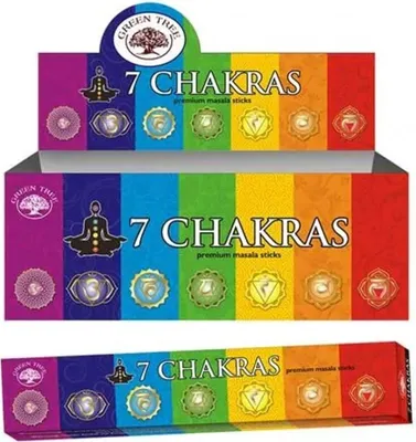 Produktbild von Räucherstäbchen Green Tree "7 Chakras" 15gr.
