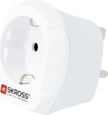 Produktbild von Skross Europe to UK Reiseadapter, für 2- und 3-polige Geräte