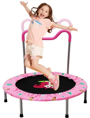Produktbild von Kinder-Trampoline mit verstellbaren Griffen – zusammenklappbar