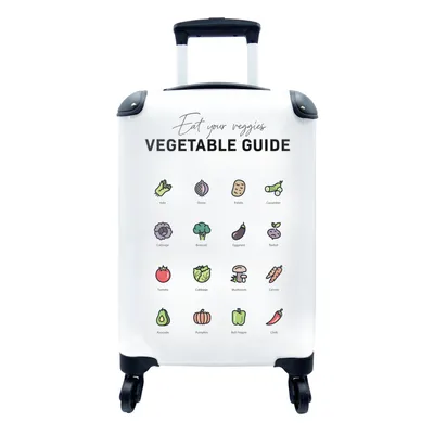 Produktbild von MuchoWow® Koffer Handgepäck Trolley Rollkoffer Kleine Reisekoffer mit 4 Rollen - Küche - Gemüse - Lebensmittel - Cabin Size < 55x40x23 cm & 55x40x20 cm - Fotokoffer - Kabinenkoffer - Boardgepäck - Reise-Box - Reisekoffer - Reisegepäck - Koffer mit Bild - Trolley für Kinder