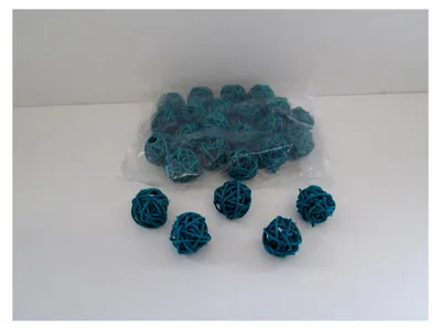 Produktbild von Rattankugeln Ø 3 cm, türkis/Petrol 25 Stück