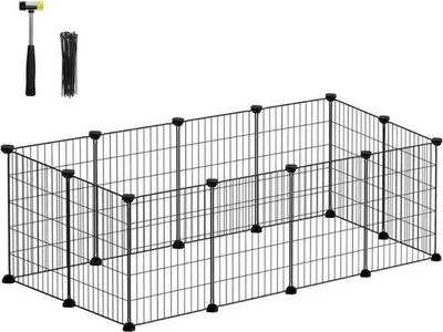 Produktbild von Famanu Kaninchenstall Innen - Stabil und Sicher - 123 x 63 x 41 cm