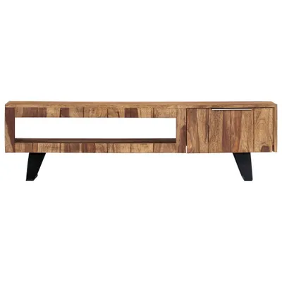 Image de vidaXL Armoire TV 140×30×40 cm en bois massif d'acacia