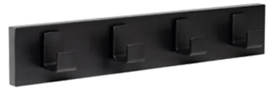 Immagine prodotto di Porte manteau con 4 ganci, in legno nero, set di 3 pezzi