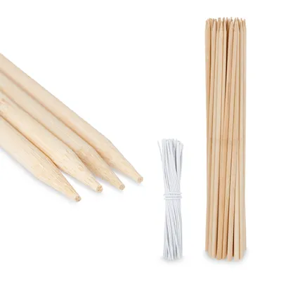 Produktbild von relaxdays 50er Set Blumenstab Bambus