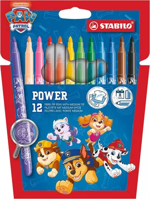 Productafbeelding van STABILO - power - PAW Patrol 280/12-05 viltstift, set van 12