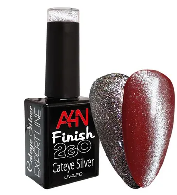 Produktbild von A4N Finish2Go CatEye Silber UV Glanzversiegeler ohne Schwitzschicht, Magnet-Gel, Silberglitter, ausgefallener Look