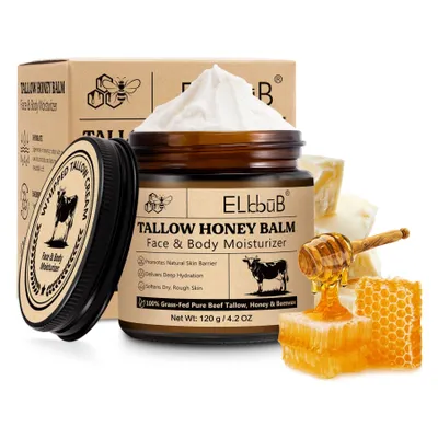 Immagine prodotto di Cura della pelle Balsamo per il viso Crema per la cura della pelle Crema di sego di manzo Miele di sego di manzo, 1x 120g