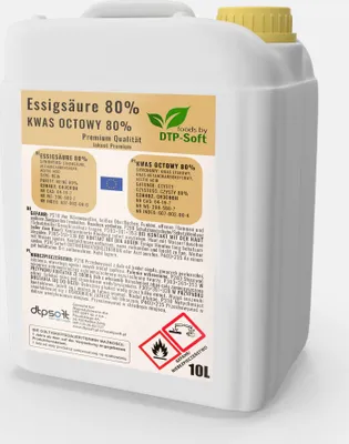 Produktbild von 10l Essigsäure 80%  Essigessenz 10 liter kanister