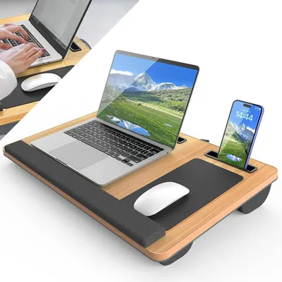 Obrázek produktu pro Podložka pod notebook, podložka na klín, stolek na klín, podložka na postel, podložka pod notebook, 55 x 34 cm, podložka na klín, protiskluzová
