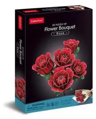Produktbild von CUBICFUN - 3D Puzzle Blumenstrauss Rose 312 Teile