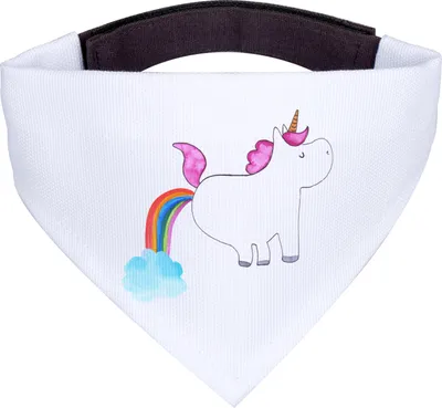 Produktbild von Mr. & Mrs. Panda Halstuch Hund Einhorn Pupsen - Weiß - Geschenk, Tuch, Hundetuch, Unicorn, Hundehalstuch, Freundin, Hunde-Halstuch, Lustig, Hunde, Spaß, Regenbogen