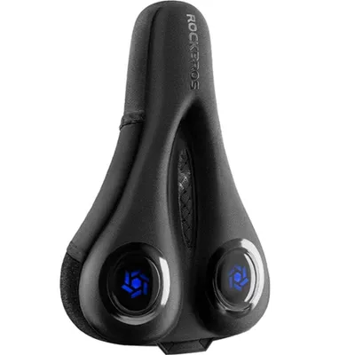 Immagine prodotto di Rockbros LF044BL Coprisella per bicicletta con parapioggia, nero con elementi blu