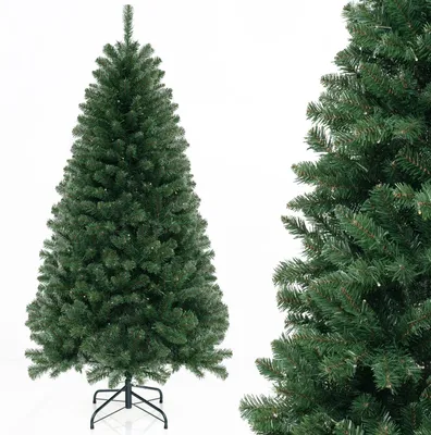 Produktbild von COSTWAY 180cm Künstlicher Weihnachtsbaum, Tannenbaum mit Beleuchtung, 200 warmweißen LED-Lichtern, 8 Beleuchtungsmodi&568 PVC Zweigspitzen, Christbaum