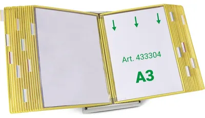 Produktbild von tarifold Sichttafelsystem 433304 DIN A3 gelb mit 30 St. Sichttafeln, 1 St.