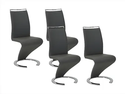 Produktbild von Satz von 4 TWIZY Stühlen - Kunstleder schwarz