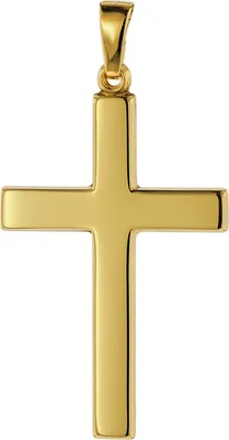trendor 75367 Kreuz-Anhänger 28 mm Gold 585 / 14 Karat 1