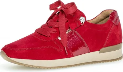 Produktbild von Gabor Damen Sneaker, Frauen Sneaker Low,Wechselfußbett,Best Fitting, Halbschuh strassenschuh schnürer schnürschuh,Rubin,40.5 EU / 7 UK