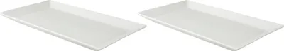 Produktbild von Palmer White Delight, Teller flach, 33 × 18,5 cm, 2 Stück, weiß Porzellan