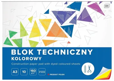 Imagen del producto de Bloc de notas INTERDRUK con hojas A4 de colores, 10 hojas