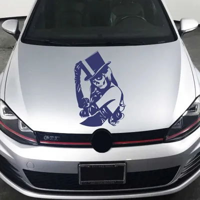 Produktbild von Aufkleber - Autoaufkleber "Skull Girl" Gothic 88cm x 60cm königsblau - Tuning Carystyling Heckscheibe Auto