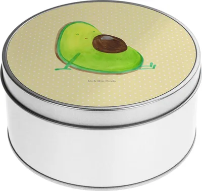 Produktbild von Mr. & Mrs. Panda Kaffeedose Avocado Schwangerschaft - Gelb Pastell - Geschenk, keksdosen, Baby, Keksdose, Vorratsbehälter, Vorratsdosen, Teedose, Wunder, Babyshower