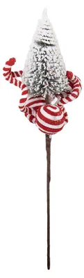 Productafbeelding van Clayre & Eef kerstdecoratie, 12x9x38 cm, wit, kunststof