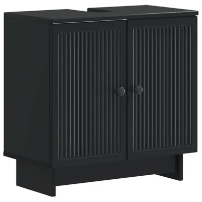 Produktbild von vidaXL Waschbeckenschrank EDE Schwarz 59,5 x 31,5 x 59 cm