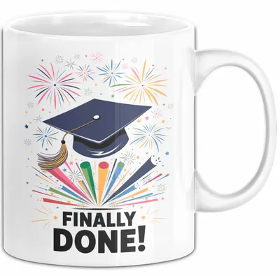 Produktbild von Abschluss Tasse Geschenk Lustige Geschenkidee Spruch Für Neue Absolventen (Weiß)