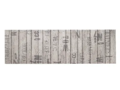 Produktbild von Primaflor Küchenläufer WOOD - 50x150cm - Strapazierfähiger Schmutzfangläufer, Rutschfester Küchenteppich, Läufer für Küche & Flur