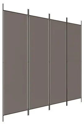 Obrázok produktu pre vidaXL 4-dielne paraván antracit 200x220 cm látka
